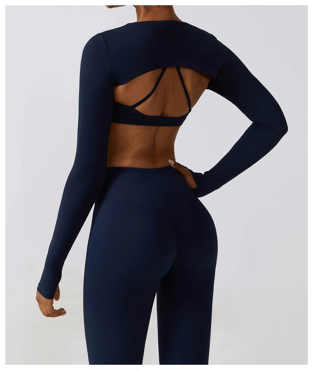 Womens Long Sleeve Gym Top Crop Yoga Shirt Quick Dry Fitness Sports