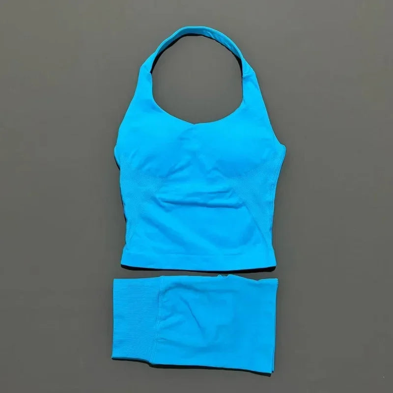 Curve & Flow Set - Seamless Halter Neck