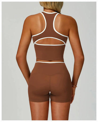 Women Sports Bra High Support Yoga Top Gym Workout Padded Fitness Vest