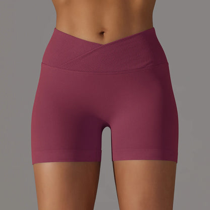 Womens High Waist Gym Running Shorts Seamless Scrunch Butt Fitness Workout