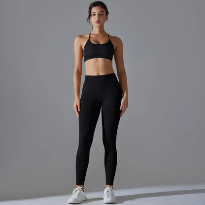Women Yoga Sports Suit | Breathable Bra Leggings Set