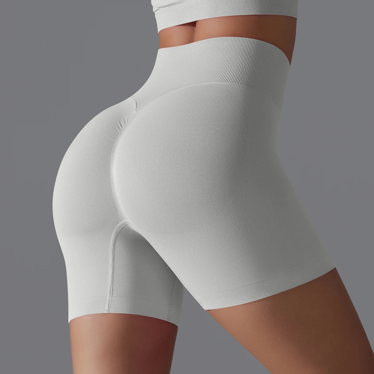 Womens High Waist Seamless Yoga Gym Shorts Running Fitness Workout Shorts