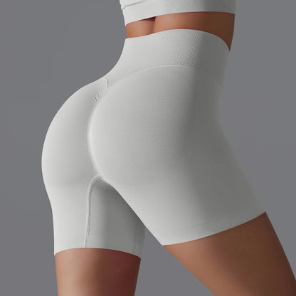 Womens High Waist Seamless Yoga Gym Shorts Running Fitness Workout Shorts