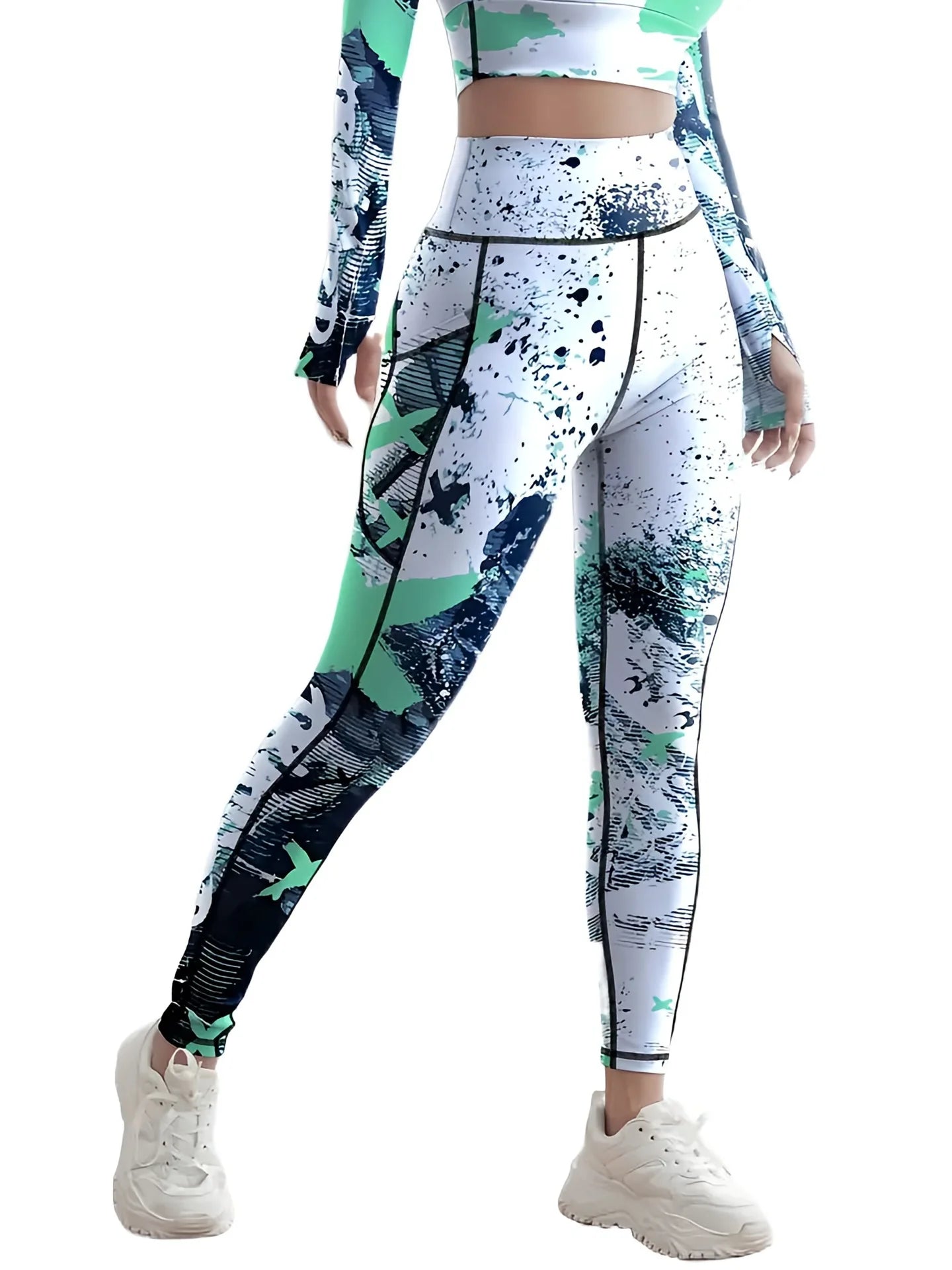 Second Skin Leggings - Patchwork Print