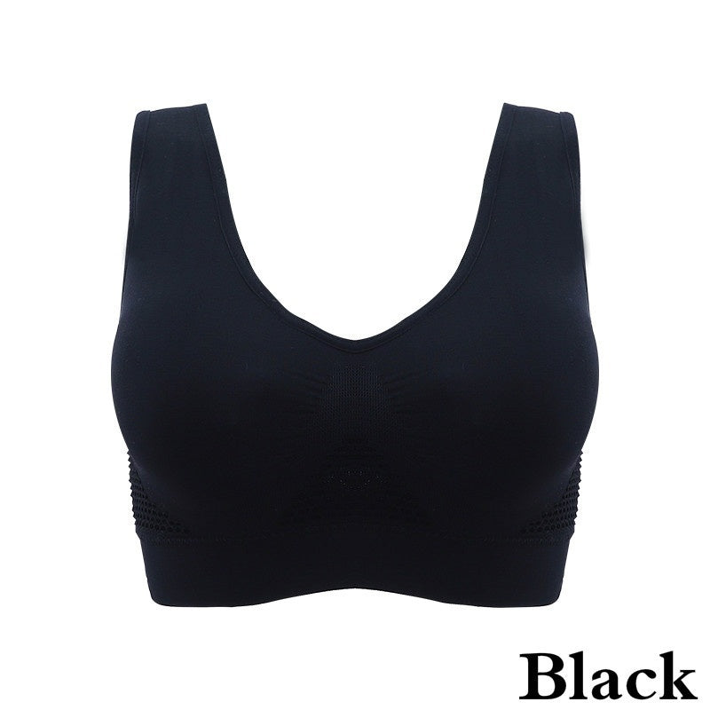 Womens Sports Bra Vest Breathable Padded Shockproof Gym Running Fitness Top