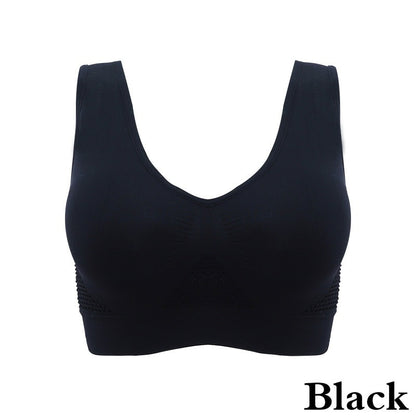 Womens Sports Bra Vest Breathable Padded Shockproof Gym Running Fitness Top