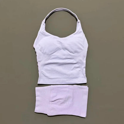 Curve & Flow Set - Seamless Halter Neck