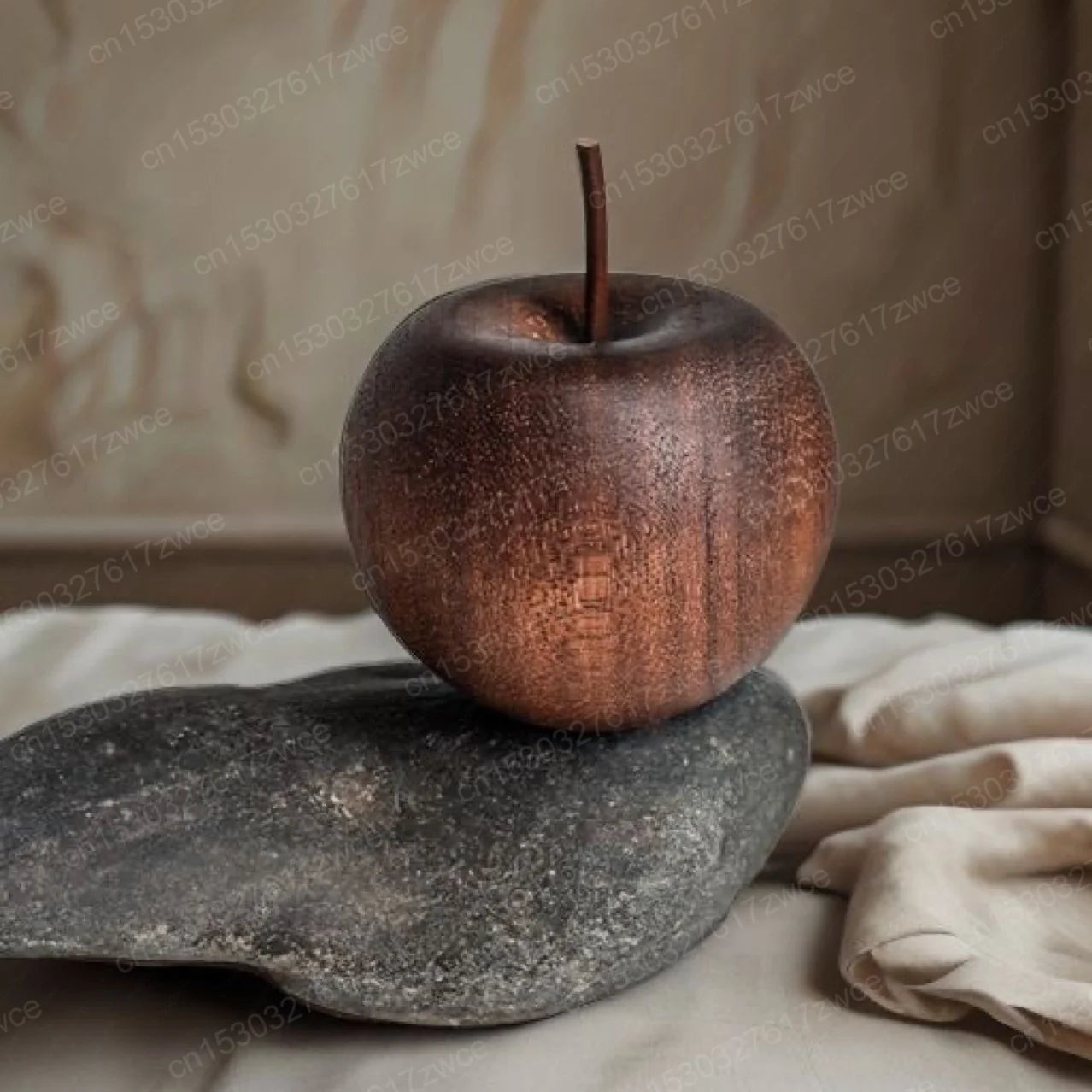Natural Wood Apple Aroma Diffuser – Essential Oil Scent Decor
