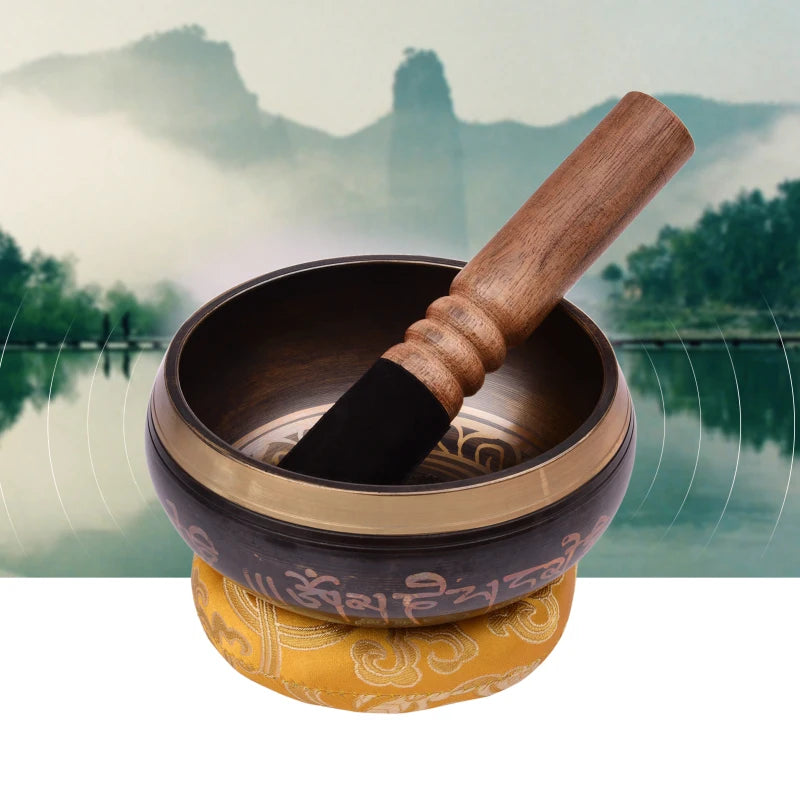 Tibetan Singing Bowl Set 5 Inch | Handmade Meditation Sound Bowl