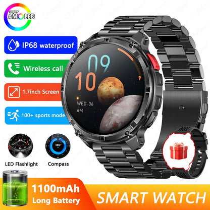 2026 T-Rex3 Pro Smart Watch 1100mAh GPS 5ATM Military Sports Compass Run