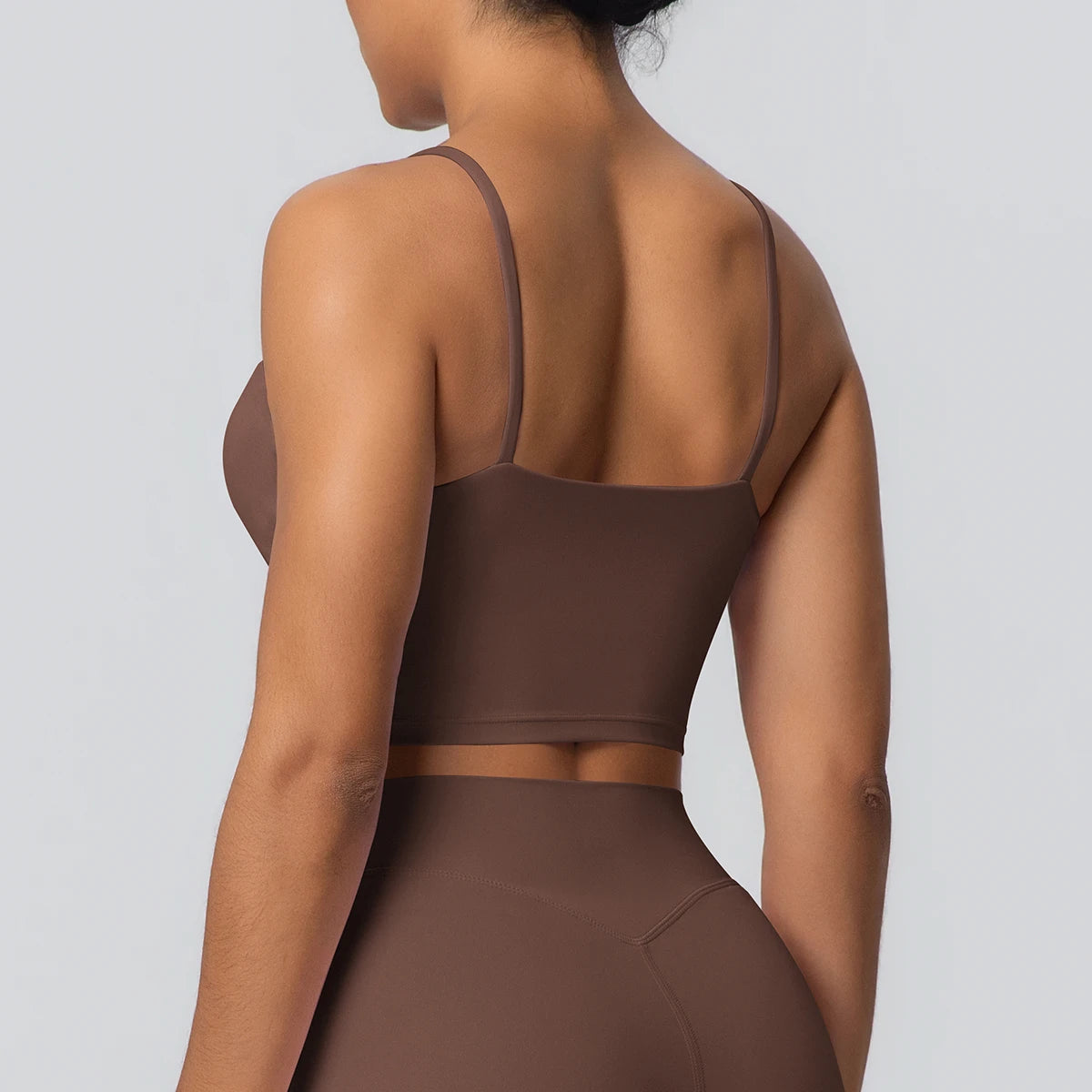 Women Backless Sports Bra Naked Feel Yoga Gym Workout Padded Top