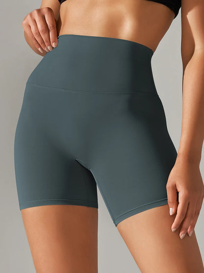 Women High Waist Yoga Shorts Squat Proof Gym Workout Fitness Cycling Shorts