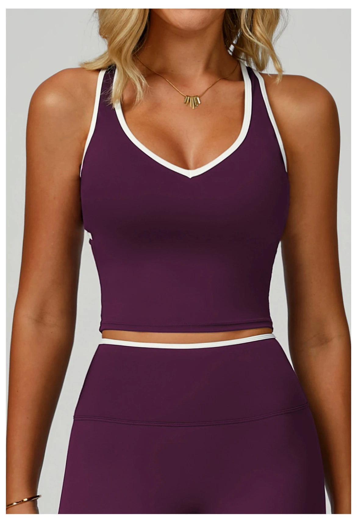 Women Sports Bra High Support Yoga Top Gym Workout Padded Fitness Vest