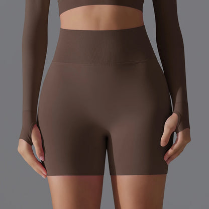 Womens High Waist Seamless Yoga Gym Shorts Running Fitness Workout Shorts
