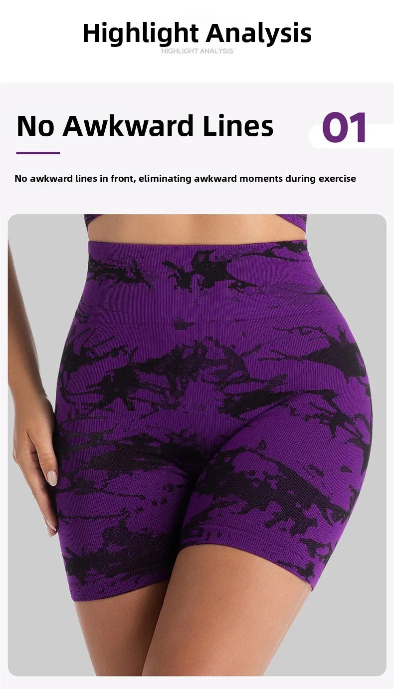 High-Waist Butt-Lifting Yoga Suit Women's Tight Sports Wear Breathable Quick-Dry Fitness Set Running Exercise Outfit