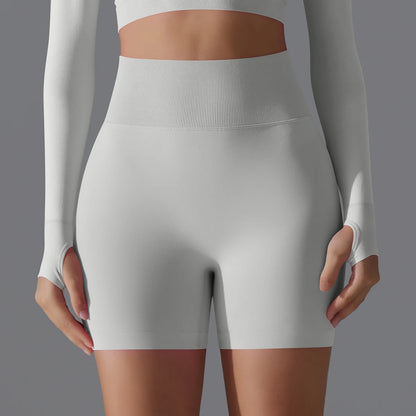 Womens High Waist Seamless Yoga Gym Shorts Running Fitness Workout Shorts