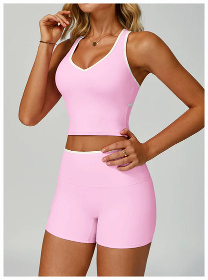 Women Sports Bra High Support Yoga Top Gym Workout Padded Fitness Vest