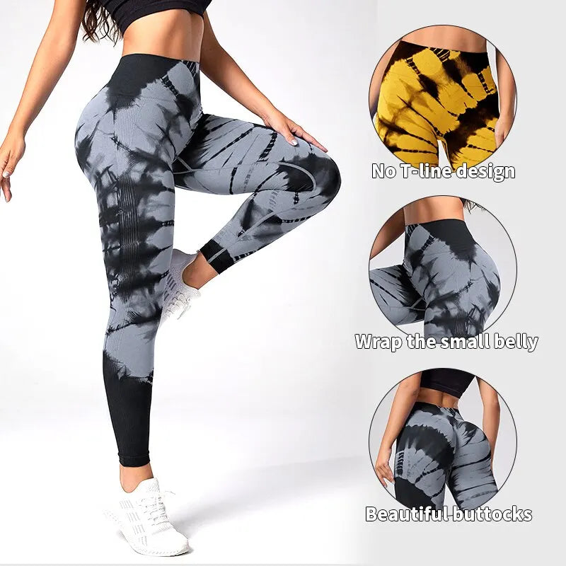 Sculpt & Flow Leggings - Scrunch Tie Dye