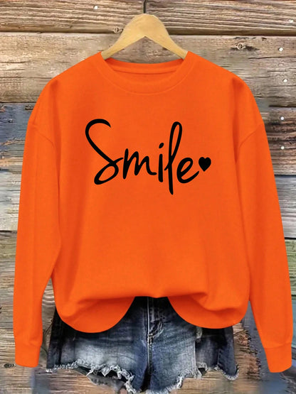 Women’s Casual Fleece Hoodie Smileprints Warm Winter Crewneck Top
