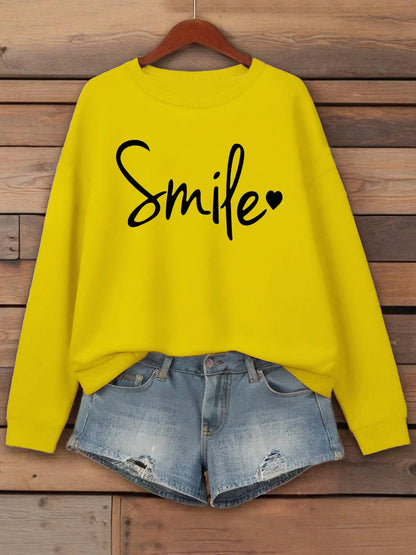Women’s Casual Fleece Hoodie Smileprints Warm Winter Crewneck Top