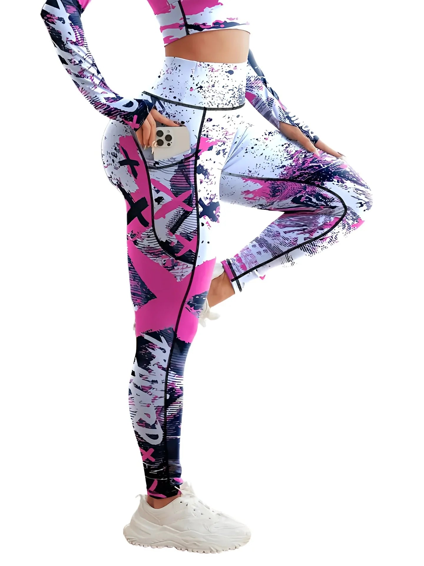 Second Skin Leggings - Patchwork Print
