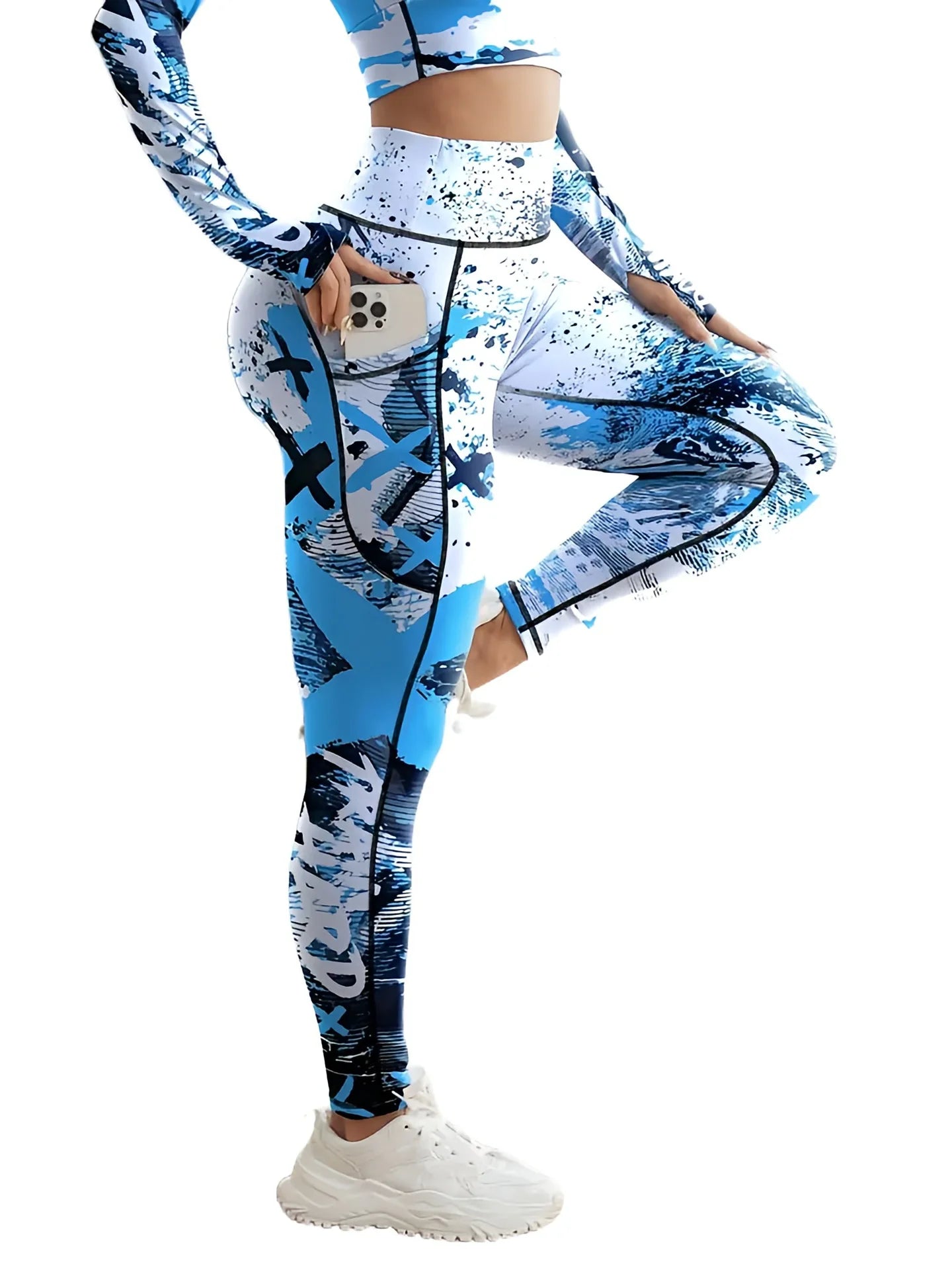 Second Skin Leggings - Patchwork Print