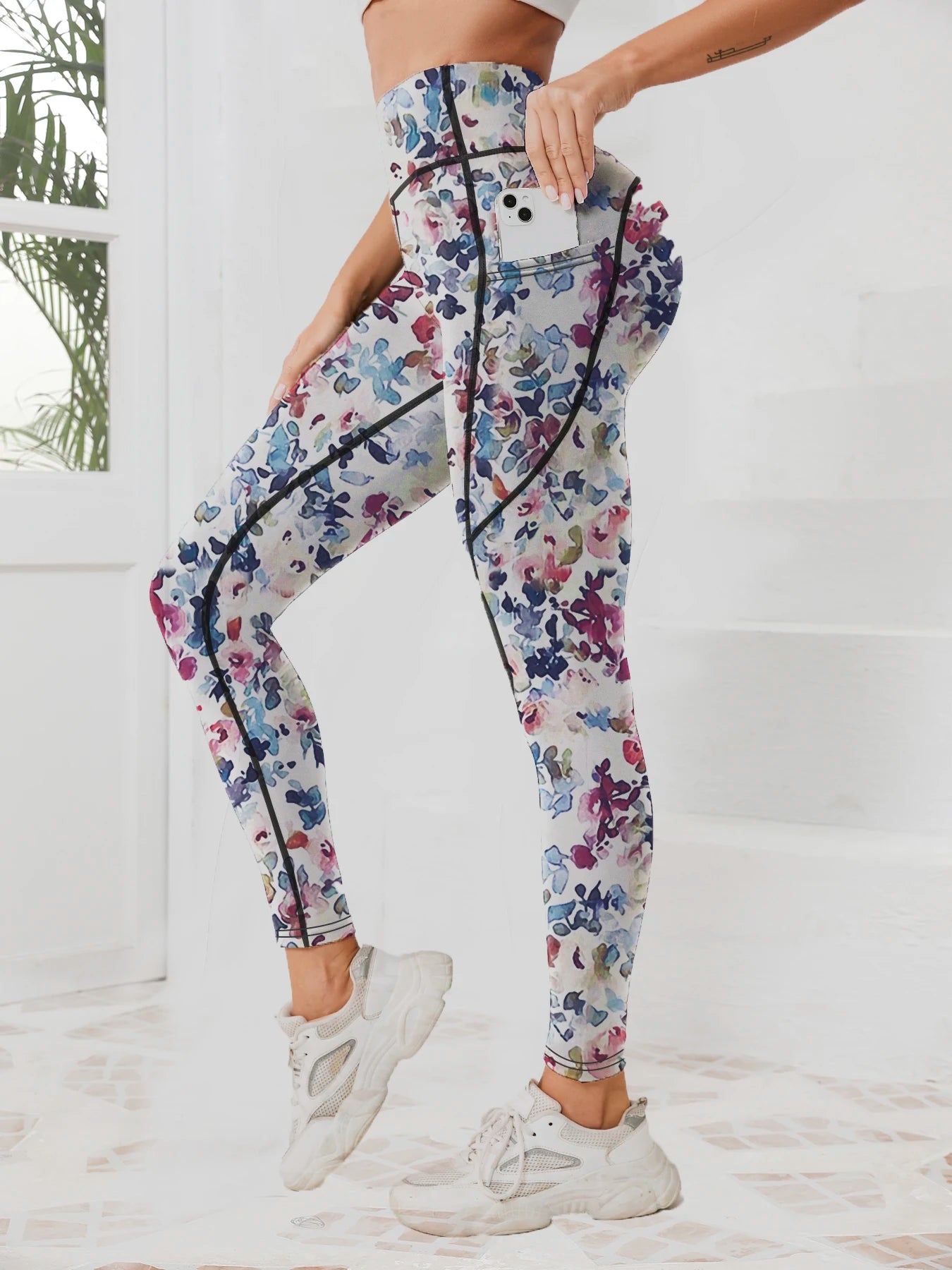 Second Skin Leggings - Multicolor Pattern