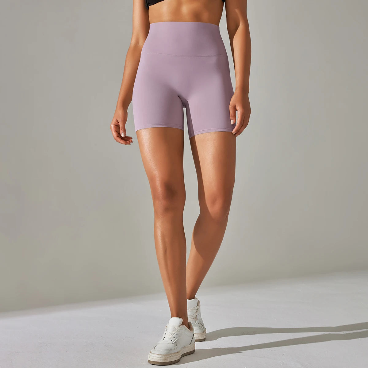 Women High Waist Yoga Shorts Squat Proof Gym Workout Fitness Cycling Shorts