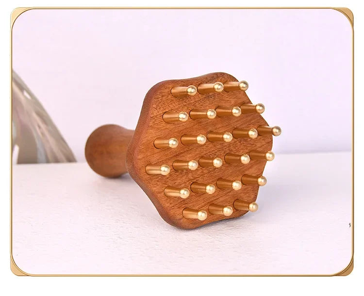 Portable Brass Gua Sha Massage Tool Head Neck Leg Body Meridian Massager Lymphatic Muscle Relief Pain Deep Tissue Massage