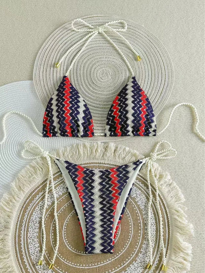 Laguna Isla - Stripey Crochet Bikini