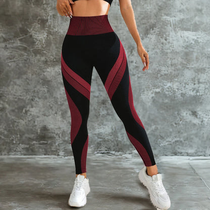 Sculpt & Flow Leggings - Stripe Scrunch