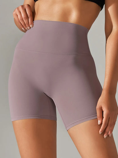 Women High Waist Yoga Shorts Squat Proof Gym Workout Fitness Cycling Shorts