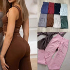 TEVEO Seamless Yoga Leggings | Mid-Waist Sculpting Fitness Pants