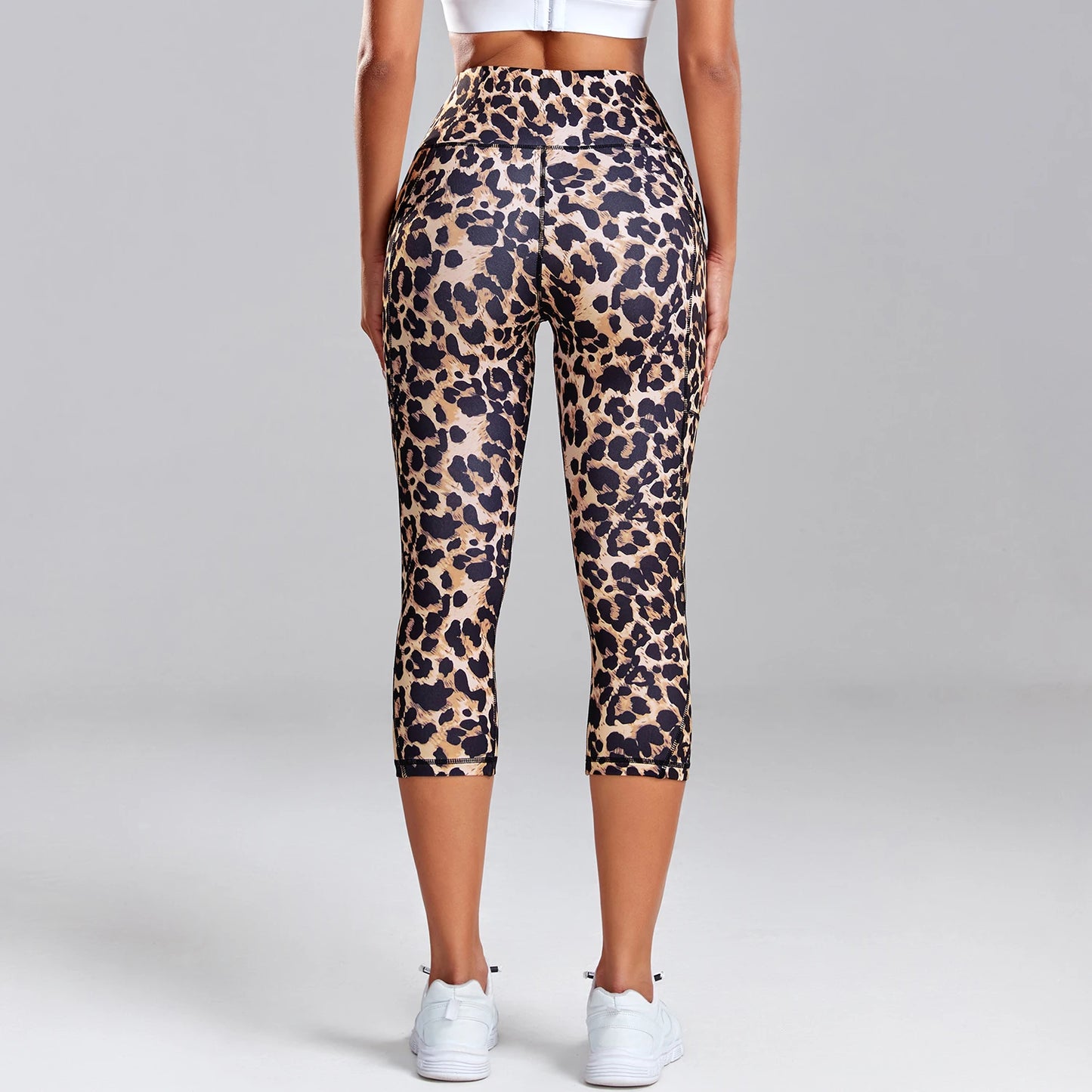 Sculpt & Flow - Leopard Print Capri