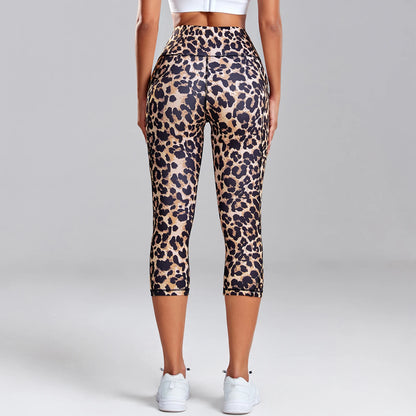 Sculpt & Flow - Leopard Print Capri