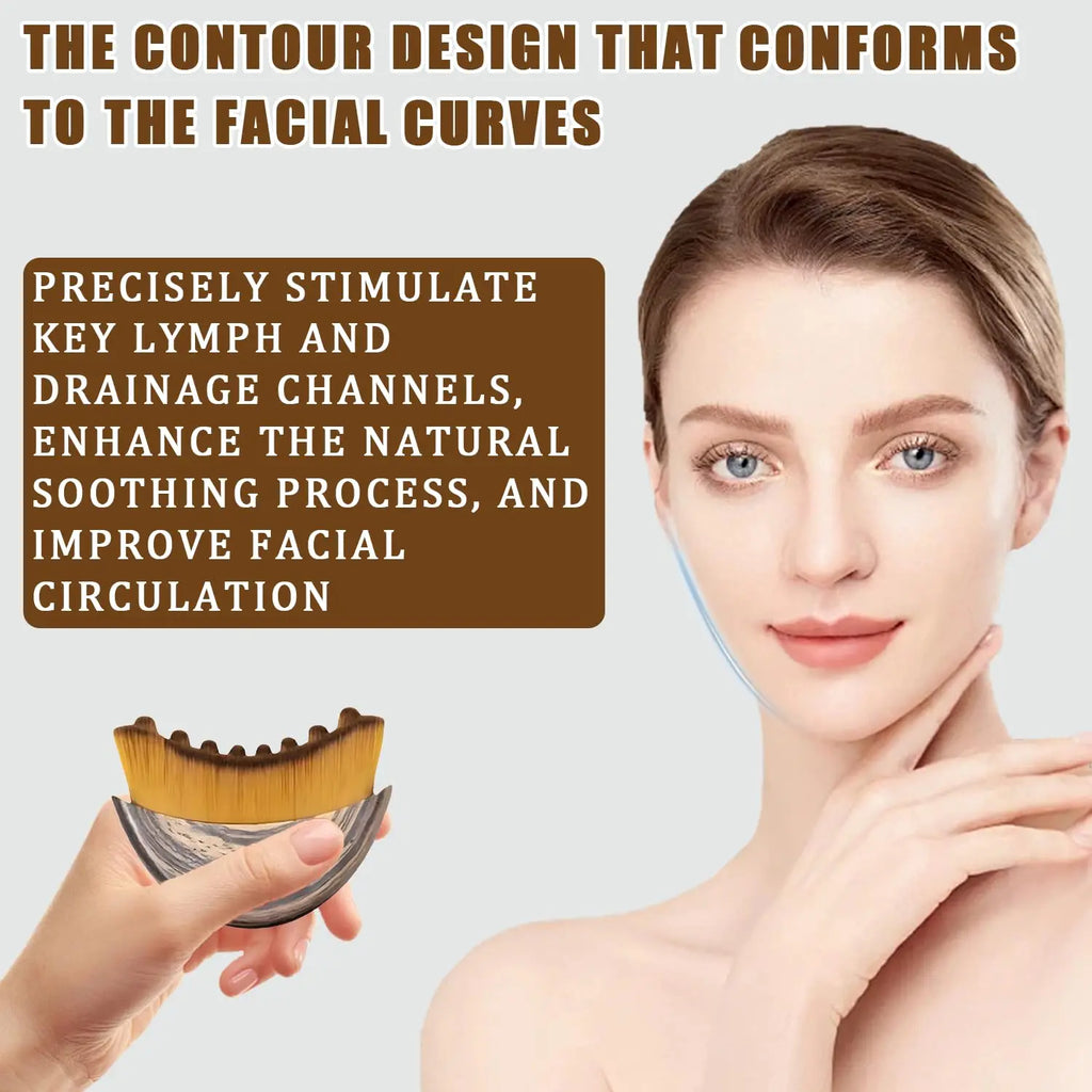 Lymphatic Contour Face Brush | Facial Drainage & Sculpting Tool