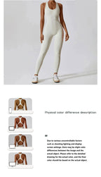 Women’s Yoga Jumpsuit | Push-Up Gym Pilates Workout Outfit