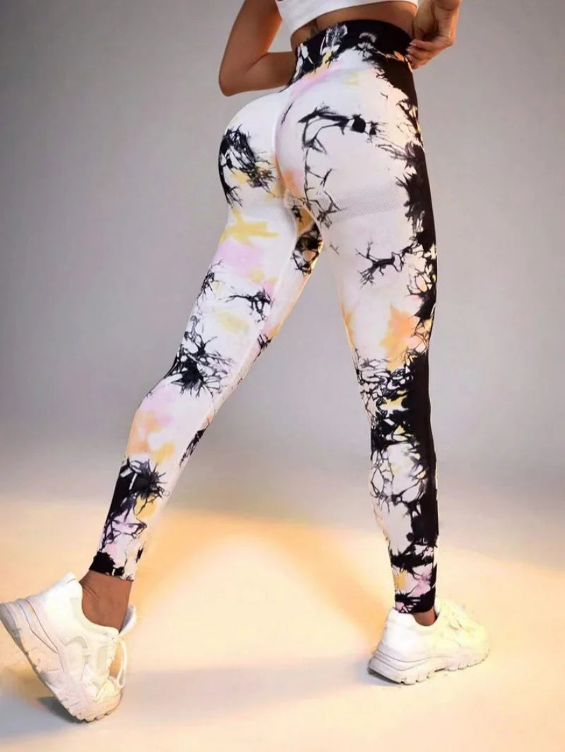 Second Skin Leggings - Seamless Multicolor Pattern