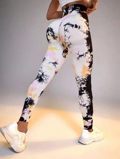 Second Skin Leggings - Seamless Multicolor Pattern