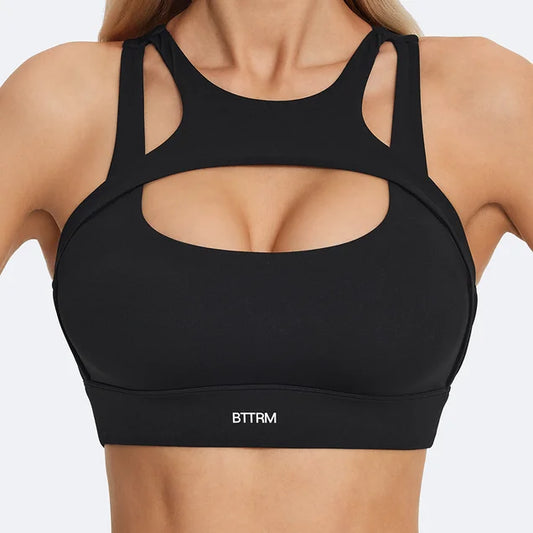 Women High Impact Sports Bra Push Up Shockproof Gym Workout Yoga Crop Top