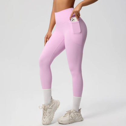 Second Skin Leggings - Pocket High Waist Blue