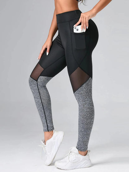 Sculpt & Flow Leggings - Black/Grey Mesh