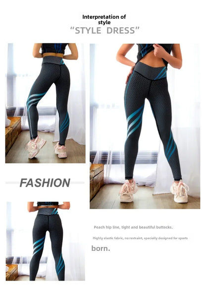 Contour Fit Leggings - Honeycomb Black