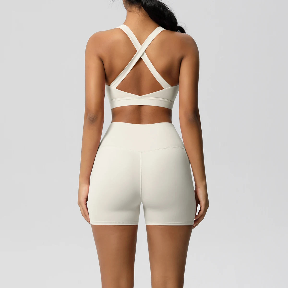 2 Piece Cross Fit Set Women | Pocket Leggings Gym Outfit