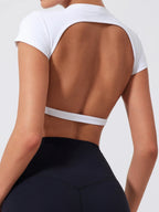 Hearuisavy Sports Top | Backless Yoga Crop Activewear