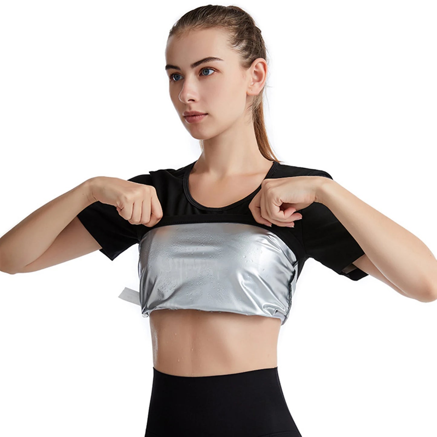 Women Sauna Sweat Workout Top | Weight Loss Shapewear Yoga Gym Shirt