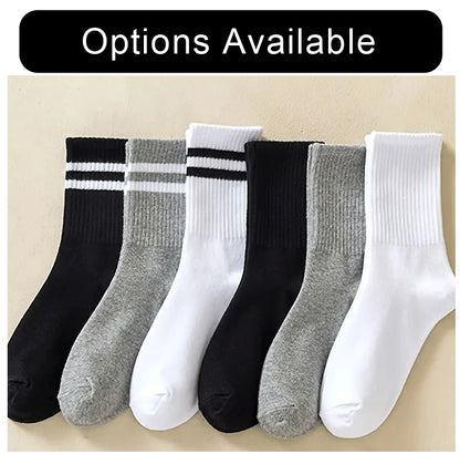 Women Mid Socks Multi Pack Breathable Sweat Absorb Casual Sports Socks