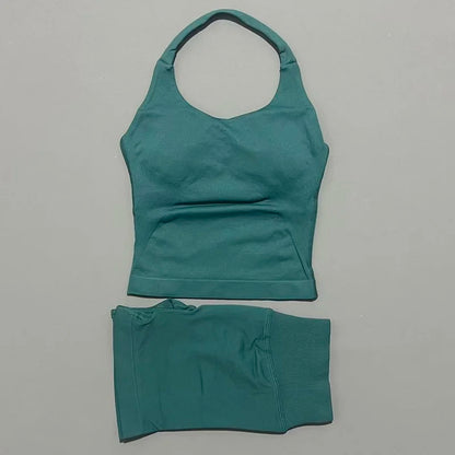 Curve & Flow Set - Seamless Halter Neck