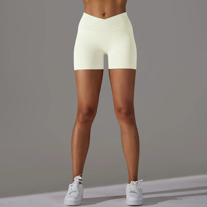 Womens High Waist Gym Running Shorts Seamless Scrunch Butt Fitness Workout