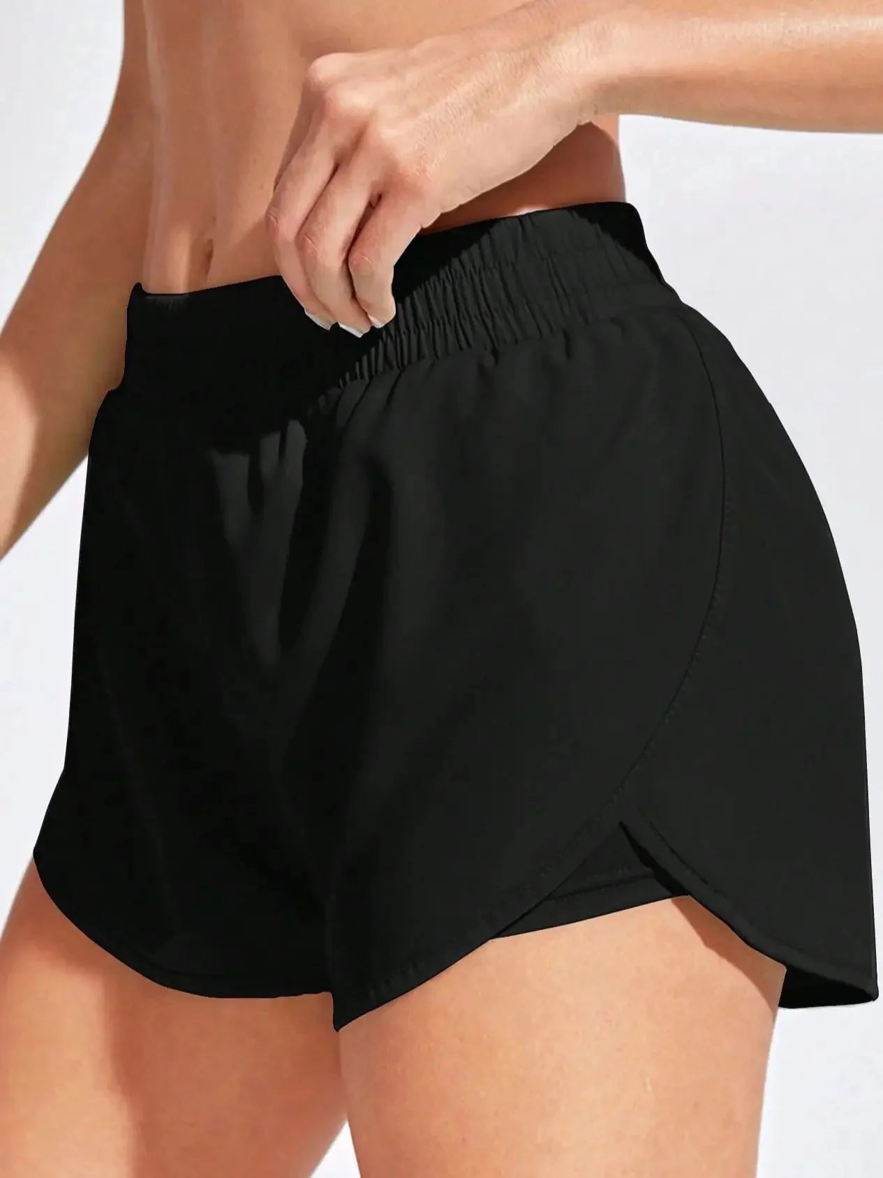 Women Running Yoga Shorts High Waist Gym Workout Fitness Shorts